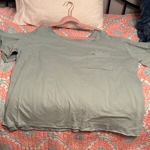 Light Green Pocket T-Shirt oversized